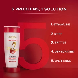 L'Oreal Paris Shampoo, For Damaged and Weak Hair, With Pro-Keratin + Ceramide, Total Repair 5, 340ml