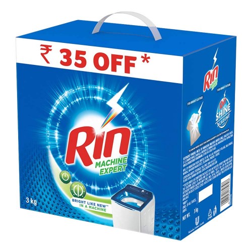 Rin Advanced Detergent Powder 7 Kg Pack, Washing Powder for Bright & Dazzling White Clothes - Machine & Bucket Wash