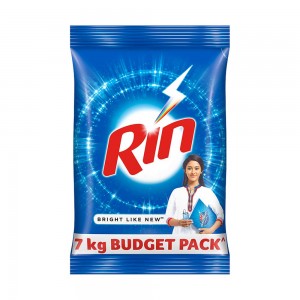 Rin Advanced Detergent Powder 7 Kg Pack, Washing Powder for Bright & Dazzling White Clothes - Machine & Bucket Wash