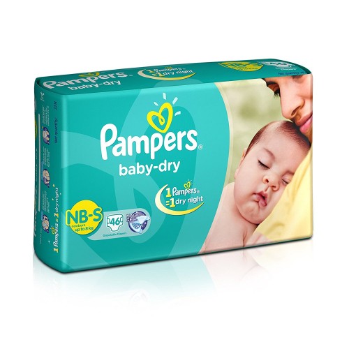 Pampers Baby Dry  Diapers NB-Small Size (46 Count)