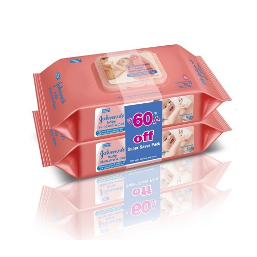 Johnson's baby skincare Wipes 80s pack of 2 (Rs. 60 off)