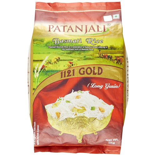 Patanjali Basmati Rice, Gold, 1kg