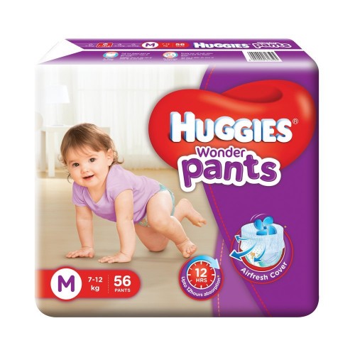 Huggies Wonder Pants Medium Size Diapers( 56 Count)