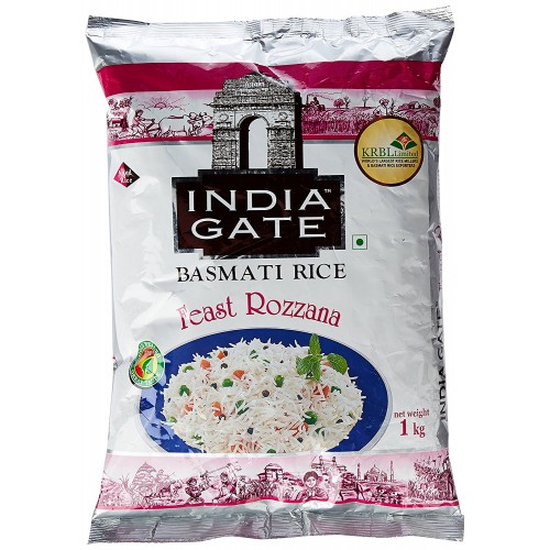 India Gate Basmati Rice Pouch, Feast Rozzana, 1kg